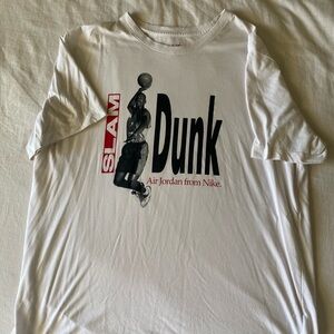 Jordan White Short Sleeve Tee Dunk Graphic